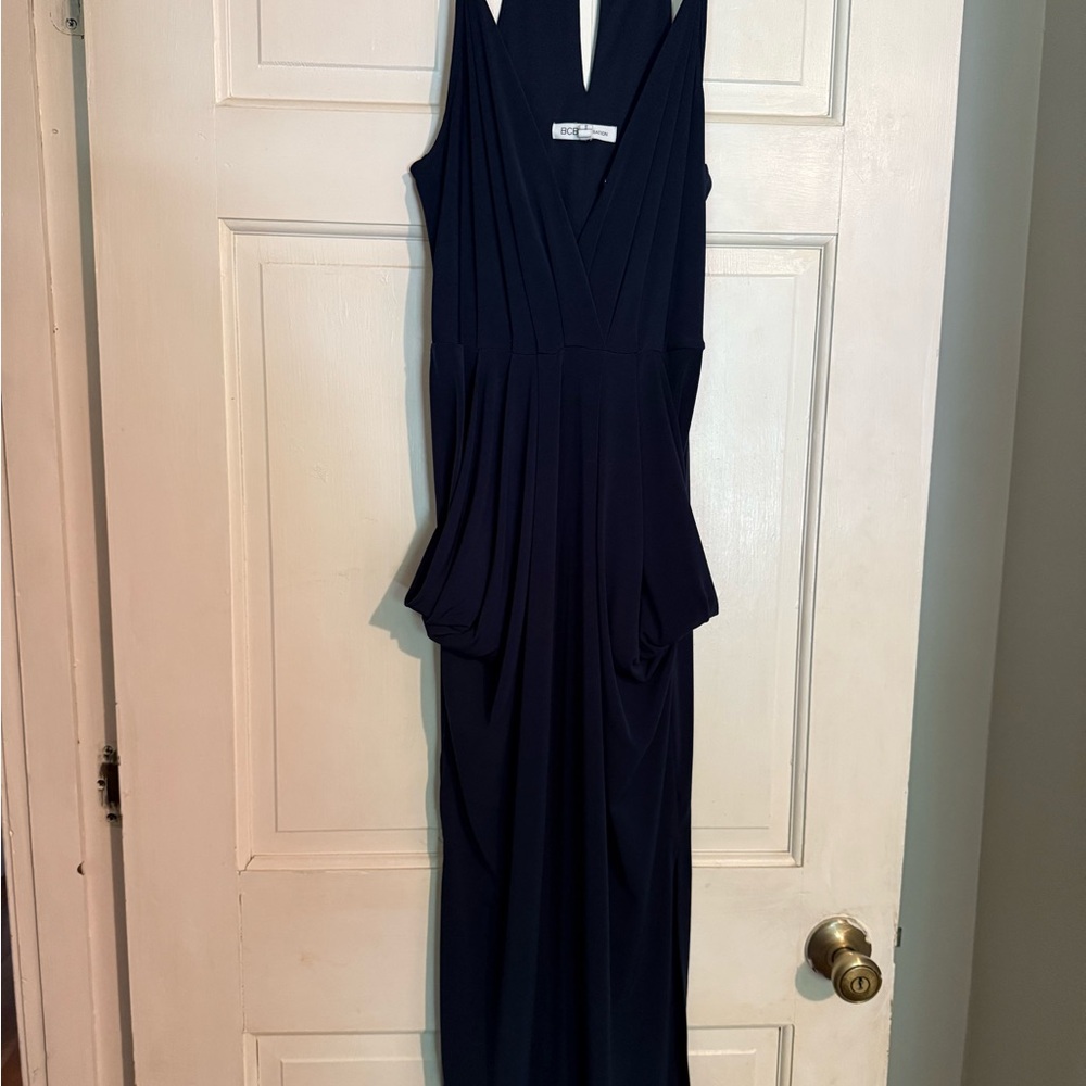 BCBGeneration Deep Blue V-Neck Dress